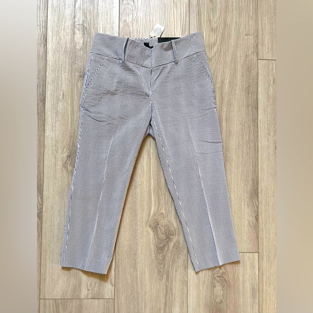 (NWT) Ann Taylor Blue & White Seersucker Dress Pants, 2P